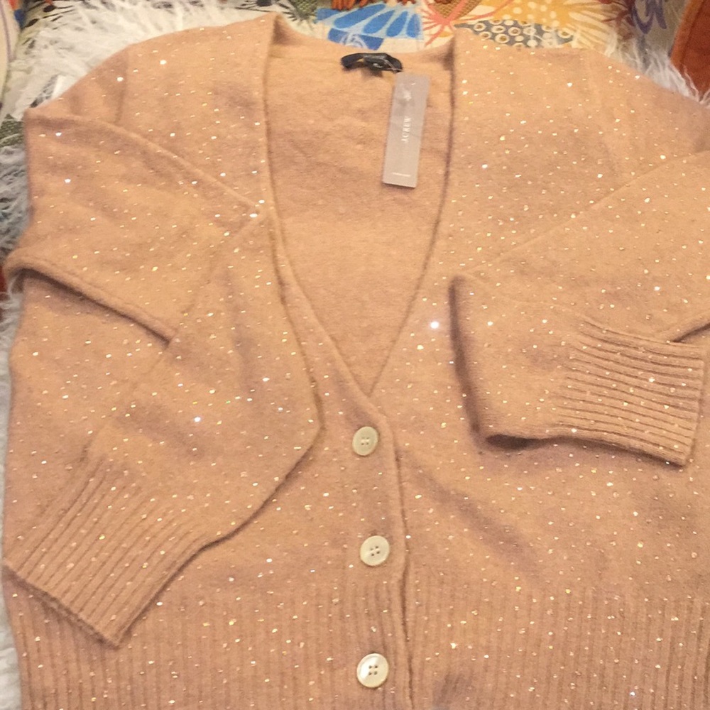 J crew v- neck sparkle cardigan sweater (NEW) - Picture 11 of 15